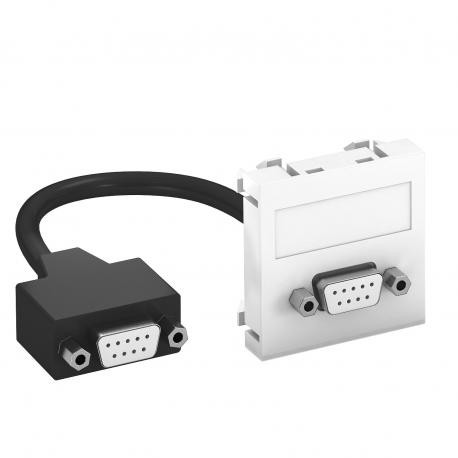 Obo-bettermann MTG-DB9 F RW1 OBO BETTERMANN Multimedia support, D-Sub9 with cable, socket-socket, 45x45mm, Pure whi..