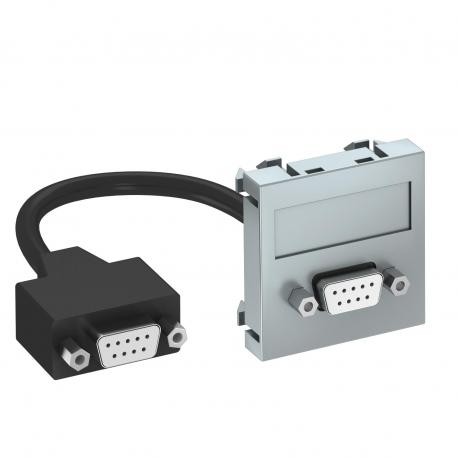 OBO BETTERMANN MTG-DB9 F AL1 MTG-DB9 F AL1 6104688 OBO BETTERMANN Multimedia support, D-Sub9 with cable, socket-socket, 45x45mm, Aluminiu..
