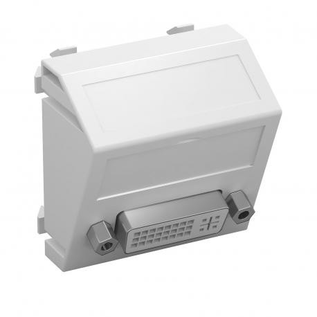 OBO BETTERMANN MTS-DVI S RW1 MTS-DVI S RW1 6104742 OBO BETTERMANN Multimedia support, DVI socket with screw connection, 45x45mm, Pure whi..