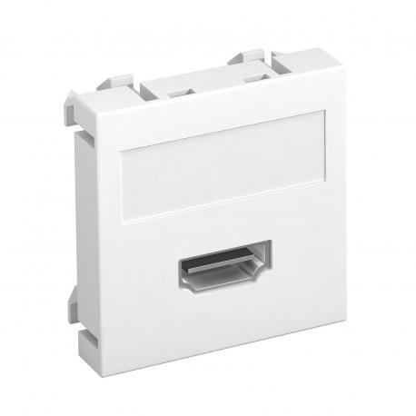 Obo-bettermann MTG-HD S RW1 OBO BETTERMANN Multimedia support, HDMI socket with screw connection, 45x45mm, Pure whi..