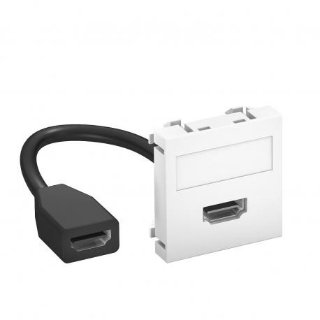 OBO BETTERMANN MTG-HD F RW1 MTG-HD F RW1 6104826 OBO BETTERMANN Multimedia support, HDMI with cable, socket-socket, 45x45mm, Pure white,..