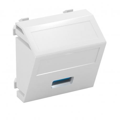 Obo-bettermann MTS-U3A S RW1 OBO BETTERMANN Multimedia support, USB 3.0 A socket with screw connection, 45x45mm, Pu..