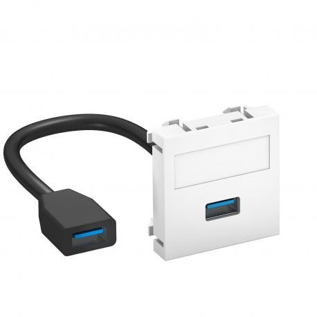 OBO BETTERMANN MTG-U3A F RW1 MTG-U3A F RW1 6104922 OBO BETTERMANN Multimedia support,USB 3.0 A-A with cable, socket-socket, 45x45mm, Pure..