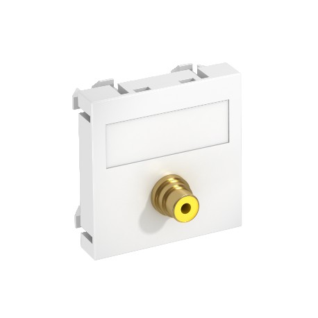 Obo-bettermann MTG-R F RW1 OBO BETTERMANN Multimedia support video cinch 1x coupling, socket-socket, 45x45mm, Pure ..