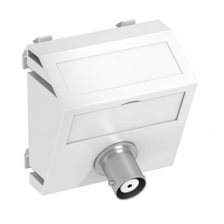 Obo-bettermann MTS-BC F RW1 OBO BETTERMANN Multimedia support, video BNC 1x coupling, socket-socket, 45x45mm, Pure ..