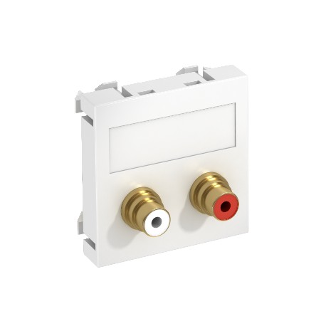 Obo-bettermann MTG-2R L RW1 OBO BETTERMANN Multimedia support audio cinch 2xsocket with sold. connection, 45x45mm, ..