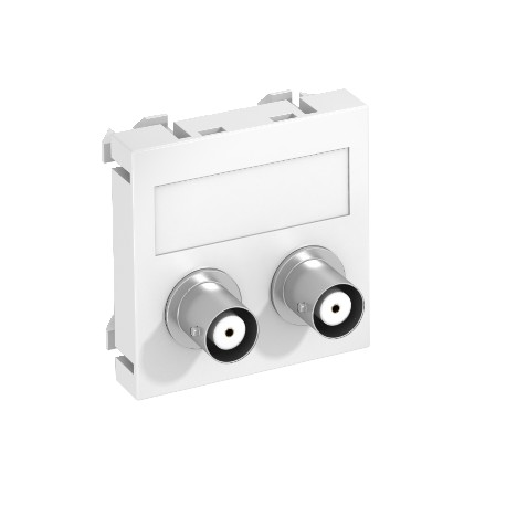OBO BETTERMANN MTG-2BC F RW1 MTG-2BC F RW1 6105090 OBO BETTERMANN Multimedia support, audio BNC 2x coupling, socket-socket, 45x45mm, Pure..