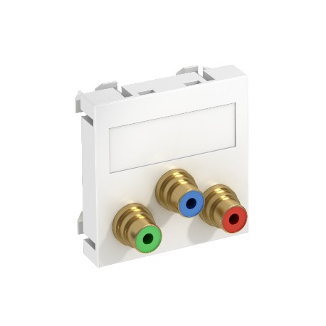 Obo-bettermann MTG-3R L RW1 OBO BETTERMANN Multimedia support video cinch 3xsocket with sold. connection, 45x45mm, ..