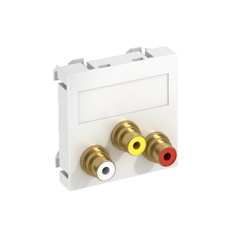Obo-bettermann MTG-12R L RW1 OBO BETTERMANN Multimedia support audio/video 3xsocket with sold. connection, 45x45mm,..