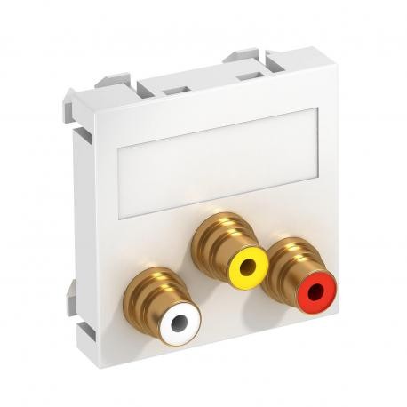 Obo-bettermann MTG-12R F RW1 OBO BETTERMANN Multimedia support audio/video 3x coupling, socket-socket, 45x45mm, Pur..