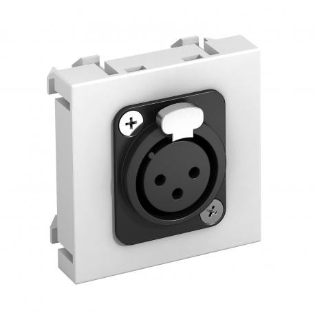 Obo-bettermann MTG-X3F L RW1 OBO BETTERMANN Multimedia support, XLR, 3-pin socket w. soldered connection, 45x45mm, ..