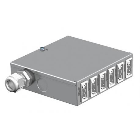 Obo-bettermann UVS-6W2 OBO BETTERMANN Underfloor distributor , Steel, St