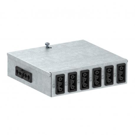 Obo-bettermann UVS-6S2SA OBO BETTERMANN Underfloor distributor with plug connection, 160x150x48, Steel, St