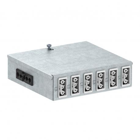 Obo-bettermann UVS-6W2SA OBO BETTERMANN Underfloor distributor with plug connection, 160x150x48, Steel, St