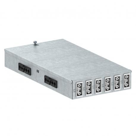 Obo-bettermann UVS-6S6W2SA OBO BETTERMANN Underfloor distributor with plug connection, 160x300x48mm, Steel, St
