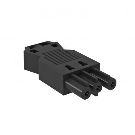 Obo-bettermann BT-S GST18i3p SW OBO BETTERMANN Socket section 3-pole, screw connection, Black,