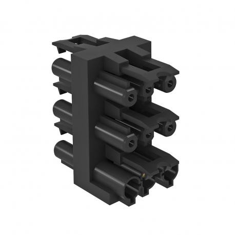Obo-bettermann VB-5 GST18i3p OBO BETTERMANN Distribution block, 3-pole, 1 input / 5 outputs 3-pole, Black,