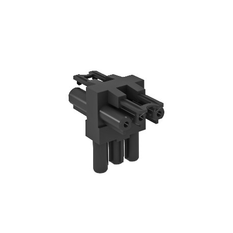 Obo-bettermann VB-T GST18i3p OBO BETTERMANN T-shaped distribution block, 1 input / 2 outputs 3-pole, Black,