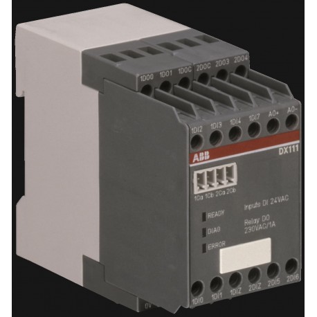 Abb 1SAJ611000R0101 DX111 IO-Module for UMC100, 8 DI 24VDC, 4 DO, 1AO, Supply 24VDC