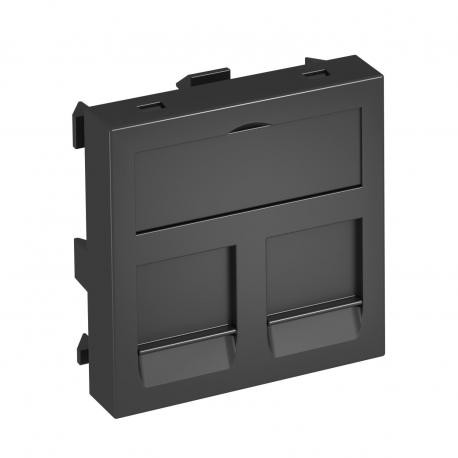 OBO BETTERMANN DTG-2RM SWGR1 DTG-2RM SWGR1 6119294 OBO BETTERMANN Data technology support f.2 connection modules type RM, 45x45mm, Black-..