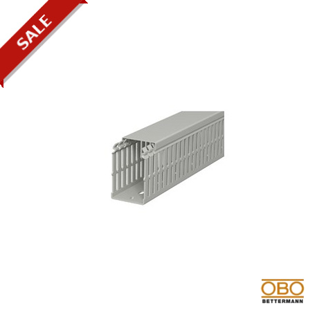 Obo-bettermann LKV N 75050 OBO BETTERMANN Slotted cable trunking system , 75x50x2000, Stone grey, 7030, Polyvinylch..