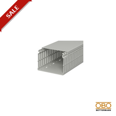 Obo-bettermann LKV N 75100 OBO BETTERMANN Slotted cable trunking system , 75x100x2000, Stone grey, 7030, Polyvinylc..