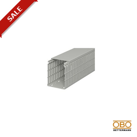 Obo-bettermann LKV N 10075 OBO BETTERMANN Slotted cable trunking system , 100x75x2000, Stone grey, 7030, Polyvinylc..