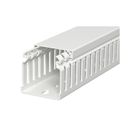 Obo-bettermann LKVH 50050 OBO BETTERMANN Slotted cable trunking system halogen-free, 50x50x2000, Light grey, 7035, ..