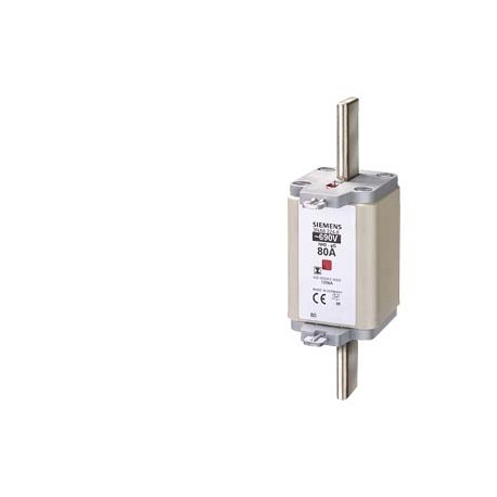 SIEMENS 3NA6224-6 3NA6224-6 SIEMENS LV HRC fuse element, NH2, In: 80 A, gG, Un AC: 690 V, Un DC: 440 V, Combined indicator, In..