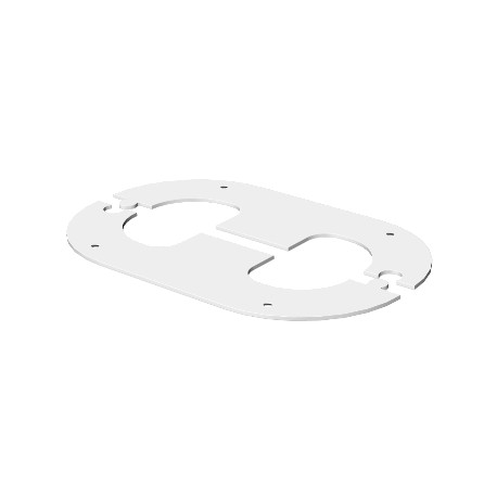 Obo-bettermann WAG70140TRW OBO BETTERMANN Wall cover closed, 211x129,5mm, Pure white, 9010, Steel, St