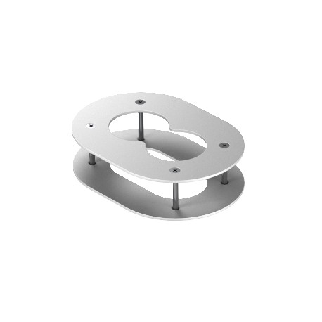 Obo-bettermann DAB-2F OBO BETTERMANN Ceiling panel for 2 hoses, 140x100x40, Pure white, 9010, Steel, St