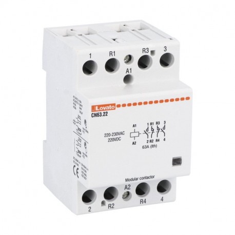 Lovato-electric CN6322220 LOVATO Contactor modular 2NA + 2NC 63A 220V AC/DC