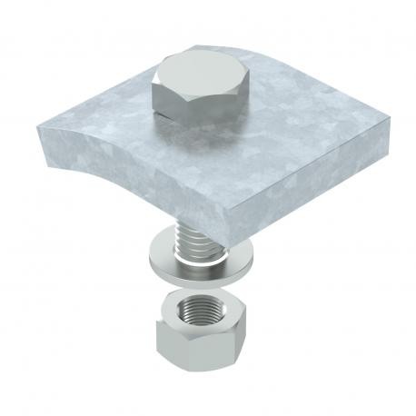 OBO BETTERMANN KWS 5 FT KWS 5 FT 6355218 OBO BETTERMANN Clamping profile with hexagon screw, h 5 mm, 60x50, Hot-dip galvanised, DI..