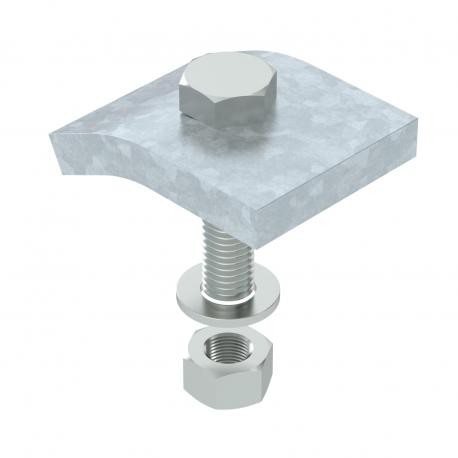 OBO BETTERMANN KWS 10 FT KWS 10 FT 6355226 OBO BETTERMANN Clamping profile with hexagon screw, h 10 mm, 60x50, Hot-dip galvanised, DI..