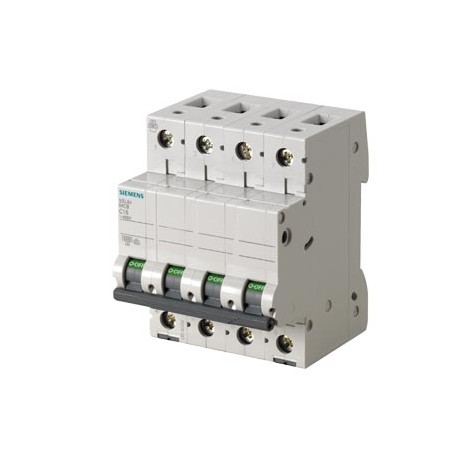 Siemens 5SL6413-7 Miniature circuit breaker 400 V 6kA, 4-pole, C, 13A
