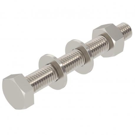 Obo-bettermann SKS 10x80 A4 OBO BETTERMANN Hexagonal screw nut, washers + serrated washer, M10x80, Stainless steel,..