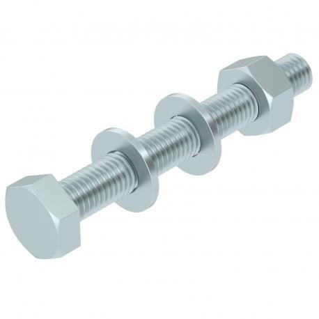 OBO BETTERMANN SKS 10x80 F SKS 10X80 F 6418250 OBO BETTERMANN Hexagonal screw nut, washers + serrated washer, M10x80, Hot-dip galvanise..