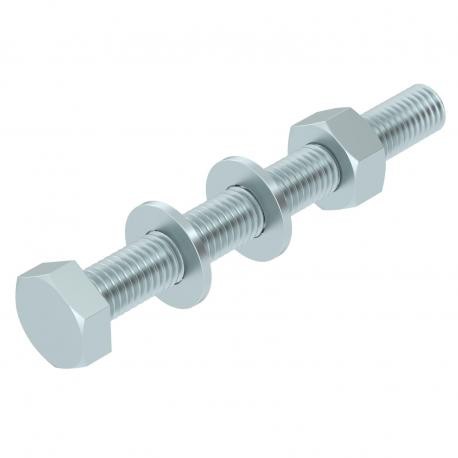 Obo-bettermann SKS 10x90 F OBO BETTERMANN Hexagonal screw nut, washers + serrated washer, M10x90, Hot-dip galvanise..