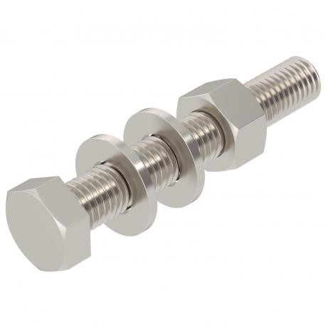 OBO BETTERMANN SKS 12x80 A2 SKS 12X80 VA4301 6418279 OBO BETTERMANN Hexagonal screw nut, washers + serrated washer, M12x80, Stainless st..