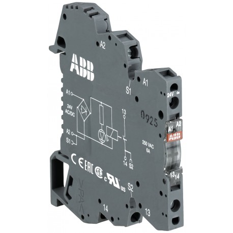 Abb 1SNA645036R2500 RB121-5VDC Interface relay R600 1c/o,A1-A2 5VDC,250V/1mA-6A,LED