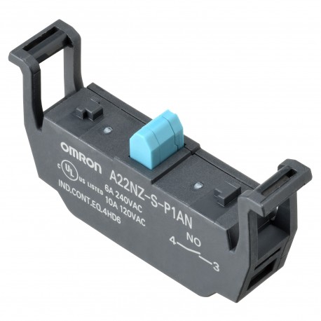Omron A22NZ-S-P1AN Accessory Pulsatería A22NZ Block Contacts SPST-NA (blue) Push-in+