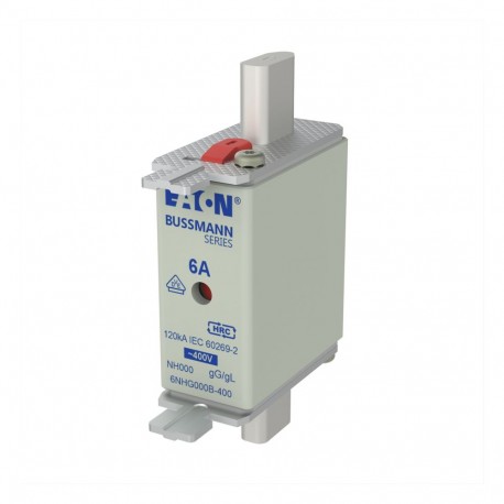 EATON - MOELLER NH FUSE 6A 400V GG/GL SIZE 000 NH FUSE 6A 400V GG/GL SIZE 000 6NHG000B-400 EATON ELECTRIC Fuse-link, DII, 6A, 500 V, DZ