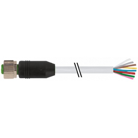 Murrelektronik 7000-17041-2071000 M12 female 0° with cable PVC 8x0.25 gy UL/CSA 10.0m