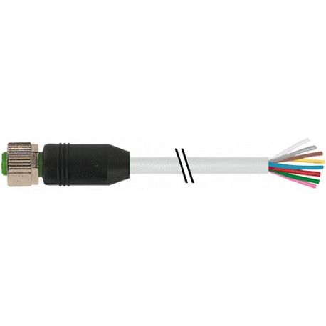 Murrelektronik 7000-17041-2931000 M12 female 0° with cable PVC 8x0,25 yellow drag chain 10m