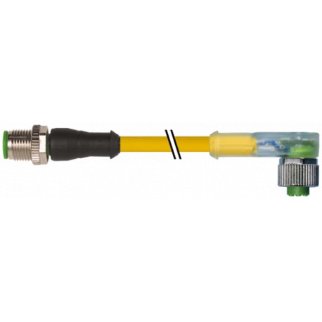Murrelektronik 7000-40361-0550700 M12 MALE 0° / M12 FEMALE 90° LED PUR 5x0.34 ye UL/ CSA+robot 7.0
