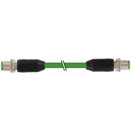 Murrelektronik 7000-51001-7900030 M12 male 0° / male 0° shielded X-cod. Gigabit PUR 4x2xAWG26 shielded gn UL..