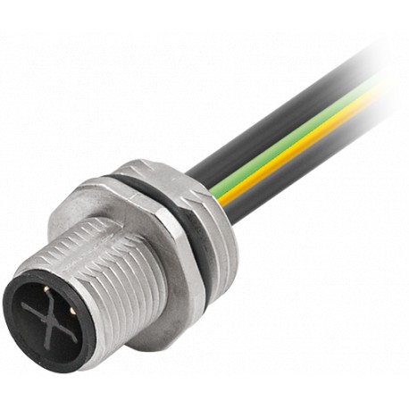 Murrelektronik 7000-P6281-9400020 M12 Power S-coded male receptacle front mount mPPE 4x1.5 0,2m