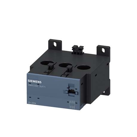 SIEMENS 3UF7103-1AA00-0 3UF7103-1AA00-0 SIEMENS Current measuring module, Set current 20...200 A overall width 120 mm, straight-thro..
