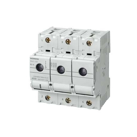 Siemens 5SG7133-8BA50 MINIZED, Switch disconnector with Fuse, D02, 3-pole, In: 50 A, Un AC: 400 V