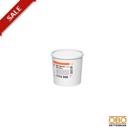 OBO BETTERMANN BSK-M BSK-M 7215500 OBO BETTERMANN Fire protection duct mortar prepared dry mortar in bucket, 3,5kg, Grey, Special..